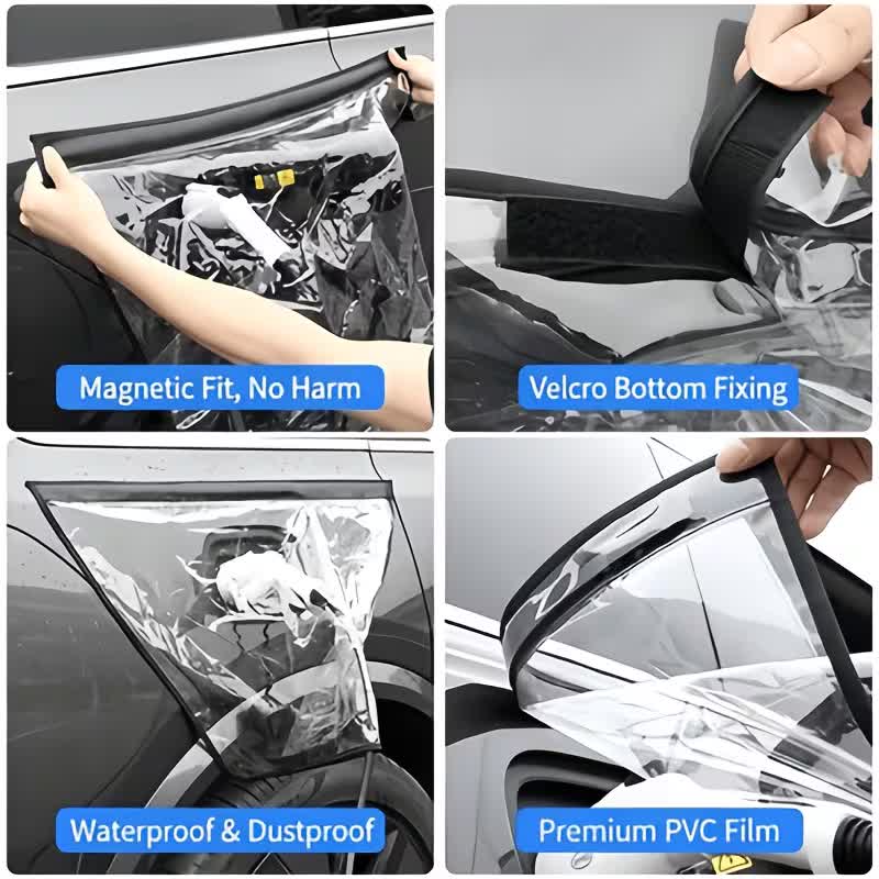 Cover features: waterproof PVC film, magnetic top edge and velcro bottom fixing