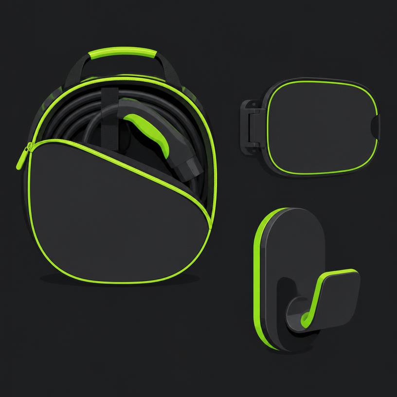 Illustration of EV charging accessories
